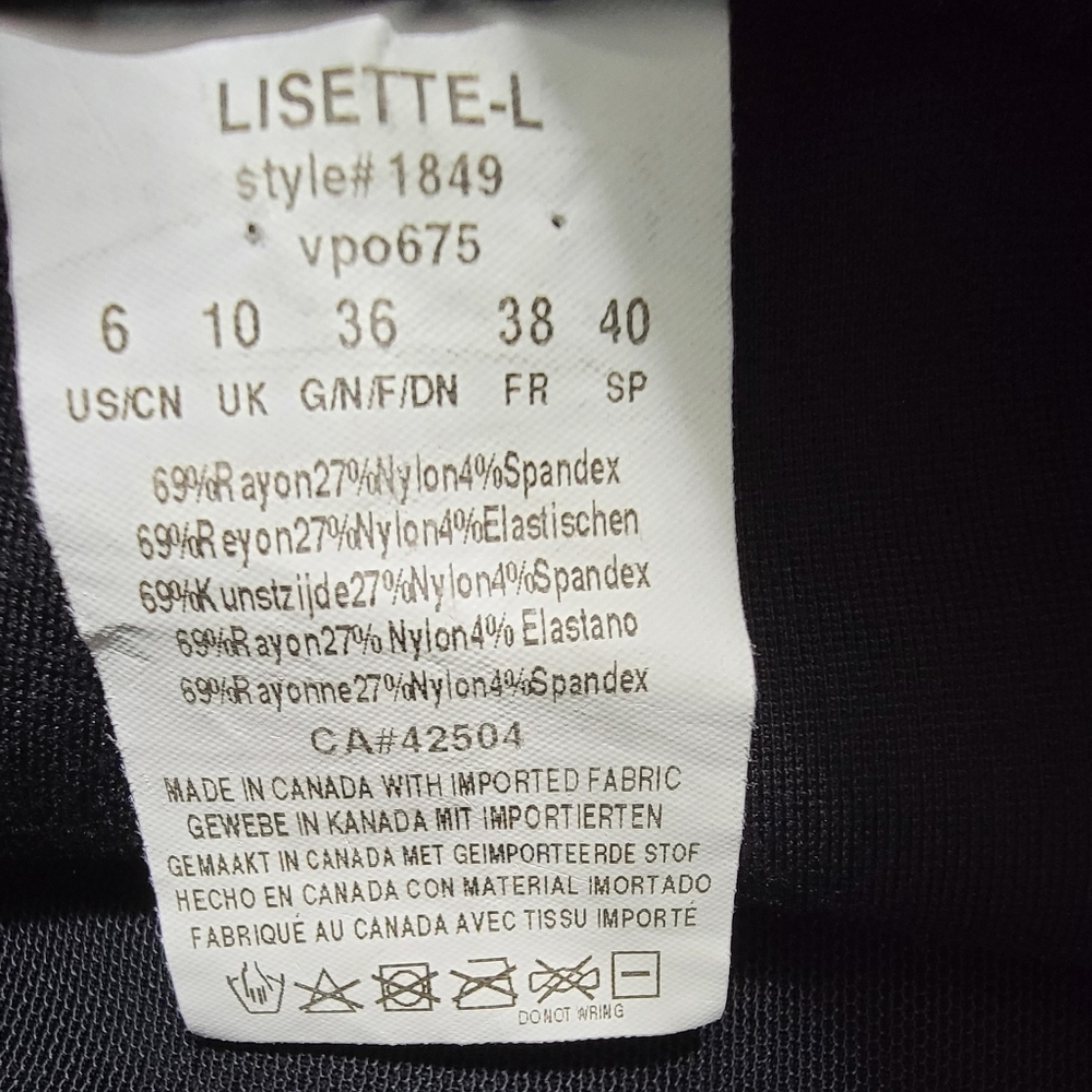 Lisette L Black Stretch Pull-on Flare Casual Dress Pants Size 6 - Picture 4 of 9